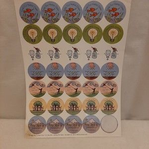 Vintage Stickers Art By Anita Lovitt 1994 The Trumpet Club Clean Planet READ